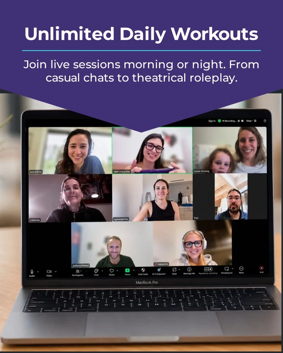 A live Integraliah Hebrew conversation session on Zoom